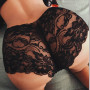 Sexy Panties For Women Black White Lace Floral Flower Underwear Briefs Thin Hollow Panties Elastic Underwear Plus Size S-5XL