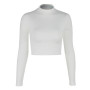 Women Sexy Bodycon T-shirts Autunmn Women Long Sleeve O-neck Crop Top Modis Sheath T-shirts Fashion Autumn Solid Tops