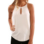Summer Sleeveless Solid Women T-shirt Ladies Asymmetrical Fashion Tops Ladies Casual Loose Tees Shirt Plus Size
