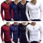 1pc Fashion Hot Sale Classic Long Sleeve T-Shirt For Men Fitness T Shirts Slim Fit Shirts Designer Solid Tees Tops
