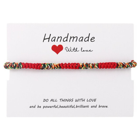 Lucky Weaved Braided Bracelet Handmade Buddhist Knots Adjustable Rope Bracelet Tibetan Infinity Charm Men Women Jewelry