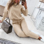 Woman Tracksuit Turtleneck Sweatshirt Drawstring Pants Suit Female Tracksuits 2023 Spring Casual Long Sleeve Pullover Sports Set