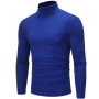 Autumn Winter Men's Thermal Long Sleeve Roll Turtleneck T-Shirt Solid Color Tops Male Slim Basic Stretch Tee Top  T-shirts