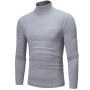 Autumn Winter Men's Thermal Long Sleeve Roll Turtleneck T-Shirt Solid Color Tops Male Slim Basic Stretch Tee Top  T-shirts