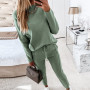 Woman Tracksuit Turtleneck Sweatshirt Drawstring Pants Suit Female Tracksuits 2023 Spring Casual Long Sleeve Pullover Sports Set
