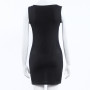 Summer Women's Sexy Dress Fashion Summer Black White Stitching Round Neck Sleeveless Sexy Office Dresses Vestidos Plus Size