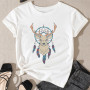 Women Summer Short Sleeve Dream Feather Print Lady T-shirts Top T Shirt Ladies Womens Graphic Female O Neck Tee TShirt Tops