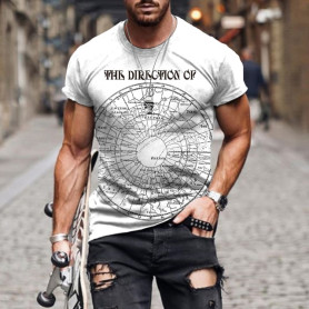 Men's Short Sleeve O Neck T Shirt for Men Oversied T shirt Summer Casual Loose Fashion Navigation Map Print T Shirt Plus Size Men's Short Sleeve O Neck T Shirt for Men Oversied T shirt Summer Casual Loose Fashion Navigation Map Print T Shirt Plus Size