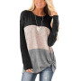Women Long Sleeve Round Neck Lightweight Sweatshirt Tops