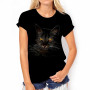 2022 Funny Trendy Cool Women's T-shirt Short Sleeve T Shirt Women Top Tee Animal Cute Cat 3d Digital Print Micro Elastic TShirts