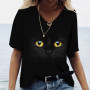 Woman T-shirt Animal Cat 3d Print Y2k Cloths T-shirts Woman Clothing Fashion Ladeies 2022 Tops T Shirt Women Female Tee Eu Size