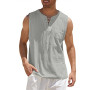 Plus Size Summer Men's V-necek Shirts Tank Top Plain Color Fashion Men Vest Hawaii sleeveless Shirt Light Weight Man Clothing