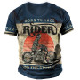 Vintage Mens Motorcycle T Shirt 3d Printed Biker Short Sleeve Oversized Tshirts For Men Sweatshirt Men's Clothing Rider Camiseta