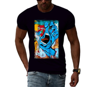 Summer Fashion 3D Graffiti Hip Hop Men T-shirt Trendly Casual Personality Printing Tees Harajuku Street O-neck Short Sleeve Tops Summer Fashion 3D Graffiti Hip Hop Men T-shirt Trendly Casual Personality Printing Tees Harajuku Street O-neck Short Sleeve Tops