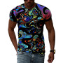 Personality Abstract Color graphic t shirts Men Casual Fashion 3D Printed Street Style Summer Tees Hip Hop Harajuku Short Sleeve