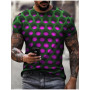 2022 New Men's Unisex Tee T Shirt 3D Print Graphic Optical Illusion Round Neck Casual Short Sleeve Tops Streetwear Man's Tshirt