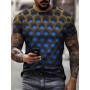 2022 New Men's Unisex Tee T Shirt 3D Print Graphic Optical Illusion Round Neck Casual Short Sleeve Tops Streetwear Man's Tshirt