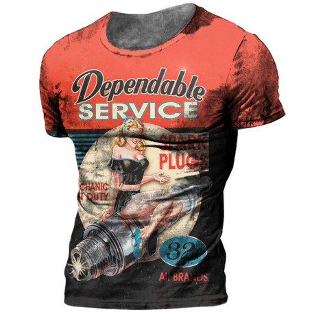 Summer T Shirt Vintage Men Route 66 Print 3d Oversize T Shirts Street Casual Male Sweatshirt O-neck  Short Sleeve Loose Clothing