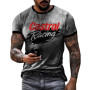 Street Hip Hop Men's T-shirt Retro 3D Printing Contrast Color Personality Casual Summer Super Thin Oversized Top