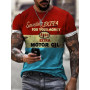 Street Hip Hop Men's T-shirt Retro 3D Printing Contrast Color Personality Casual Summer Super Thin Oversized Top
