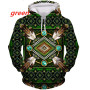 Native Indian Pattern 3D Printed Hoodies Harajuku Fashion Hooded Sweatshirt Unisex Autumn Casual Hoodie Pullover Tops