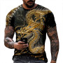 2022 Summer Hipster Men T-shirt Tattoo Dragon 3D Printed Harajuku Short Sleeve T Shirts Unisex Casual Tops