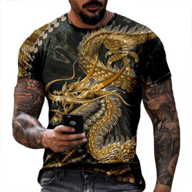 2022 Summer Hipster Men T-shirt Tattoo Dragon 3D Printed Harajuku Short Sleeve T Shirts Unisex Casual Tops 2022 Summer Hipster Men T-shirt Tattoo Dragon 3D Printed Harajuku Short Sleeve T Shirts Unisex Casual Tops
