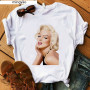 Hot Sale Marilyn Monroe Portrait Graphic Aesthetics T-shirts Hip Hop  Short Sleeve women t shirt  Casual Harajuku Tshirt