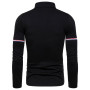 New fashion new men's long-sleeved casual polo shirt