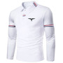 New fashion new men's long-sleeved casual polo shirt