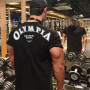 OLYMPIA Cotton Gym Shirt Sport T Shirt Men Short Sleeve Running Shirt Men Workout Training Tees Fitness Loose large size M-XXXL