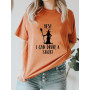 Witch Cartoon Happy Halloween Clothing Fall Autumn T Ladies Print Fashion Orange T-shirts Clothes Women's Female Graphic Tee