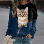 2023 Women's T-shirts Cotton Pullover Long Sleevefemale Cat Graphic 3d Print T Shirt Street Fashion Oversized Clothes Sweatshirt