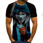 2023 Hot  Sale Clown T Shirt Men/women Black Joker Face 3D Printed Terror Fashion T-shirts size 110-6XL