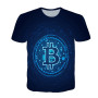 Summer 3D Bitcoin Revolution Cryptocurrency Graphic T-shirt Selling Street Printed T-shirt Fashionable Handsome T-shirt Tops