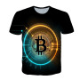 Summer 3D Bitcoin Revolution Cryptocurrency Graphic T-shirt Selling Street Printed T-shirt Fashionable Handsome T-shirt Tops