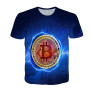 Summer 3D Bitcoin Revolution Cryptocurrency Graphic T-shirt Selling Street Printed T-shirt Fashionable Handsome T-shirt Tops