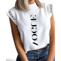 Women Short Sleeve Letter Print T-Shirt