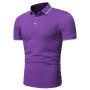 Men Polo Shirts Casual Business Social Short Sleeve Fashion Stand Collar Shirt