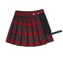 All Match Women Mini Skirt Fashion Tartan Red Pleated Skirts Streatwear Plaid Side Button Skirt Womens Casual Mini Skirt
