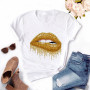 Women Harajuku Tops Graphic Tees Lips Kawaii T-shirt Clothes Girl Mouse T Shirt