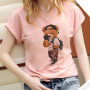 Cute Bear Print Ladies T-shirt Summer Fashion Gothic Women Tshirt Harajuku Pink Tops Casual Female Clothing Short Sleeve T Shirt