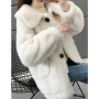 Cozy Faux Lambswool Fleece Jackets Autumn Winter Warm Fur Jacket Women Casual Coats Ladies Loose Pocket Outerwear
