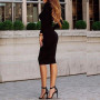 Sexy Bandage Party Dress Women O-Neck Skinny Pencil Christmas Dress Casual Dress Vestidos Slim Dress