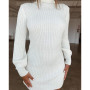 Mini Dress Autumn Winter Warm Knitted Sweater Dresses Women Elastic Turtleneck Long Sleeve Bodycon Dresses