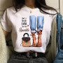 Cute Girl Printed Tshirt Women's Fashion Summer Short Sleeve Top Tee Cartoon Pattern Harajuku Unisex T-shirt Female Streetwear