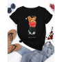 Women's T-shirt Mask Bear Printed Tshirt Female Casual T Shirt Cartoon Bear Harajuku Female Summer Short Sleeved Unisex Top Tees