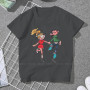 With Girl Cute Girls Women T-Shirt Gaston Lagaffe Comics 5XL Blusas Harajuku Casual Short Sleeve Vintage Oversized Tops