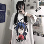 Anime Harajuku Women T-shirt New Korean Short-Sleeved T-Shirt Version Loose Fashion Woman Blouses 2022 Summer Y2k Clothes Tops