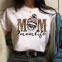 Bad Mom Skull Head Print Women T Shirt Short Sleeve O Neck Loose Women Tshirt Ladies Tee Shirt Tops Clothes Mujer